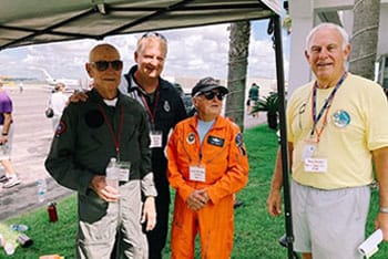 Photo of the Founder Roy Kinsey and Brent F. Bradley and the veterans of World War 2