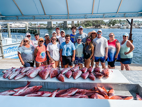 Photo of the legal professionals from Summer 2021: Fishing Trip in Perdido Key, Florida.